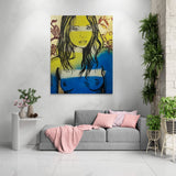 DAVID BROMLEY "Kaye" Original, Polymer & Gold Leaf on Canvas 150cm x 120cm