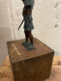 DAVID BROMLEY "Pirate Play" Signed, Cast Bronze Maquette Sculpture and Base