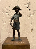 DAVID BROMLEY "Pirate Play" Signed, Cast Bronze Maquette Sculpture and Base