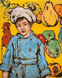 DAVID BROMLEY "Young Chef" Signed Limited Edition Print 60cm x 48cm