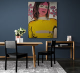 DAVID BROMLEY "Belinda" Polymer & Silver Leaf Painting on Canvas 150cm x 120cm