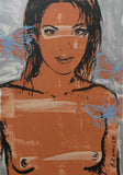 DAVID BROMLEY Nude "Belinda" Signed, Limited Edition Screenprint, 111cm x 77cm