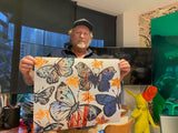 DAVID BROMLEY "Winter Butterflies" Signed Limited Edition Print 56cm x 70cm