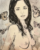 DAVID BROMLEY Nude "Mallory" Signed Limited Edition Print, 60cm x 48cm