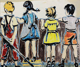 DAVID BROMLEY "Over The Fence" Signed Limited Edition Print, 44cm x 60cm