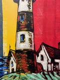 DAVID BROMLEY Children Series "Lighthouse" Polymer on Canvas 120cm x 90cm