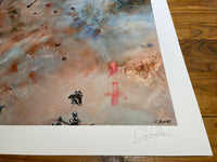 CHRIS RIVERS "Rose Fall, 2020" Hand Signed, Limited Edition Print 90cm x 90cm