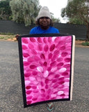 TANYA BIRD MPETYANE "Medicine Leaves" Signed Acrylic on Canvas 93cm x 63cm