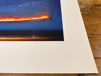 TIM STORRIER "Fire Line" Hand Signed, Limited Edition Print 32cm x 65cm
