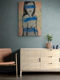 DAVID BROMLEY Nude "Kate" Original Polymer Painting on Canvas 90cm x 60cm