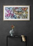 DAVID BROMLEY "Butterflies" Signed Limited Edition Print 45cm x 90cm