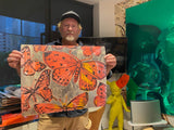 DAVID BROMLEY "Butterflies" Signed Limited Edition Print 56cm x 70cm