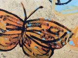 DAVID BROMLEY "Golden Butterflies" Signed Limited Edition Print 72cm x 90cm