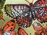 DAVID BROMLEY "Butterflies" Polymer & Gold Leaf on Canvas 120cm x 150cm