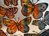 DAVID BROMLEY "Butterflies" Polymer & Silver Leaf on Canvas 120cm x 150cm
