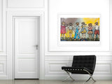 DAVID BROMLEY "All My Friends Here II" Signed Limited Edition Print 60cm x 100cm