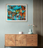 DAVID BROMLEY "Butterflies II" Signed Limited Edition Print 72cm x 90cm