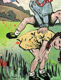 DAVID BROMLEY Children Series "Leapfrog" Polymer on Canvas 150cm x 120cm