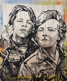 DAVID BROMLEY "Smoking Boys" Signed, Large Limited Edition Print 90cm x 75cm