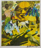 DAVID BROMLEY "Moonshadow" Signed Screenprint on French Paper 40cm x 34cm