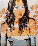 DAVID BROMLEY Nude "Kaye" Signed Limited Edition Print, 60cm x 50cm