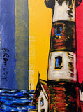 DAVID BROMLEY Children Series "Lighthouse" Polymer on Canvas 120cm x 90cm