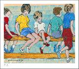 DAVID BROMLEY "On The Fence" Printers Proof Print PP 24cm x 27cm