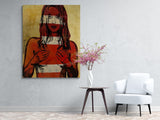 DAVID BROMLEY Nude "Bella" Original, Polymer & Gold Leaf on Canvas 150cm x 120cm