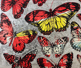 DAVID BROMLEY "Silver Butterflies" Signed Limited Edition Print 50cm x 60cm