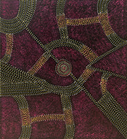 ROSEANNE MORTON PETYARRE "Bush Seeds" Signed Acrylic on Canvas 93cm x 85cm