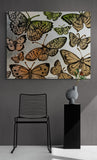 DAVID BROMLEY "Butterflies" Polymer and Silver Leaf on Canvas 113cm x 141cm
