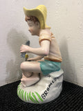 DAVID BROMLEY Children Series "Boy and Duck" Hand Painted Resin Sculpture 66cm1