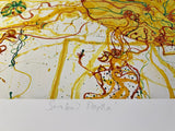 JOHN OLSEN "Seafood Paella" Hand Signed, Limited Edition Print 50cm x 125cm2
