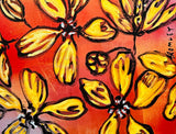 DAVID BROMLEY "Flowers" Polymer Painting on Canvas 60cm x 90cm2