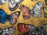 DAVID BROMLEY "Butterflies" Polymer & Gold Leaf on Canvas 122cm x 152cm