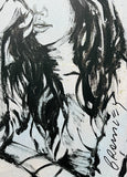 DAVID BROMLEY Nude "Zippora" Original Polymer Painting on Canvas 90cm x 60cm2