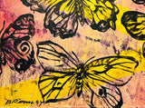 DAVID BROMLEY "Butterflies" Polymer Painting on Canvas 60cm x 90cm2
