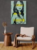 DAVID BROMLEY Nude "Mallory" Original Polymer Painting on Canvas 90cm x 60cm3