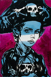 DAVID BROMLEY Children Series "Pirate Girl" Polymer on Canvas 90cm x 60cm0