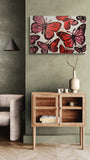 DAVID BROMLEY "Butterflies" Polymer & Silver Leaf Painting on Canvas 60cm x 90cm3