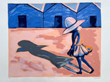 CHARLES BLACKMAN "The Shadow" Signed, Silkscreen Print 63cm x 78cm0