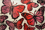 DAVID BROMLEY "Butterflies" Polymer & Silver Leaf Painting on Canvas 60cm x 90cm0