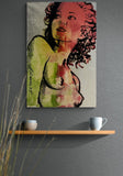 DAVID BROMLEY Nude "Hillary" Polymer and Silver Leaf on Canvas 90cm x 60cm3