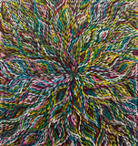 BETHANY NELSON NABANANGKA "Medicine Leaves" Signed Acrylic on Canvas 94cm x 89cm0