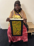 PATRICIA KAMARA "Bush Medicine Leaves" Signed Acrylic on Canvas 43cm x 20cm1
