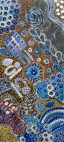 JANET GOLDER KNGWARREYE "Awelye" Acrylic on Canvas 94cm x 43cm