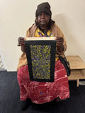 PATRICIA KAMARA "Bush Medicine Leaves" Signed Acrylic on Canvas 43cm x 20cm1