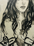 DAVID BROMLEY Nude "Zippora" Original Polymer Painting on Canvas 90cm x 60cm2