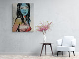 DAVID BROMLEY Nude "Mallory" Polymer & Silver Leaf on Canvas 120cm x 90cm3