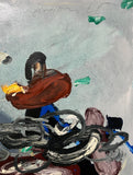GRAHAM KUO "Black Stone" Original, Mixed Media on Canvas Painting 152cm x 152cm1